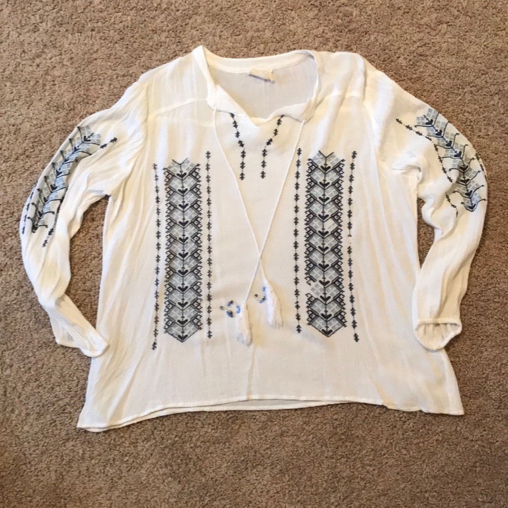 White with detailing Blouse